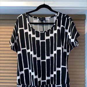 TWO BLACK/WHITE WORK BLOUSES!!